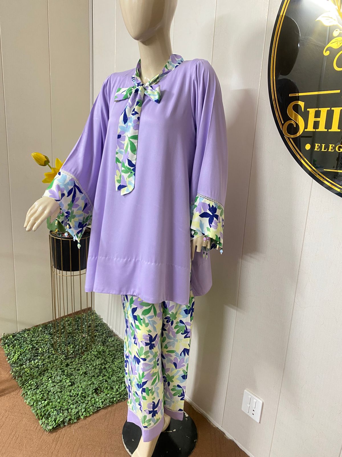 Long tie-neckline top in premium China Linen Fabric. - Image 7